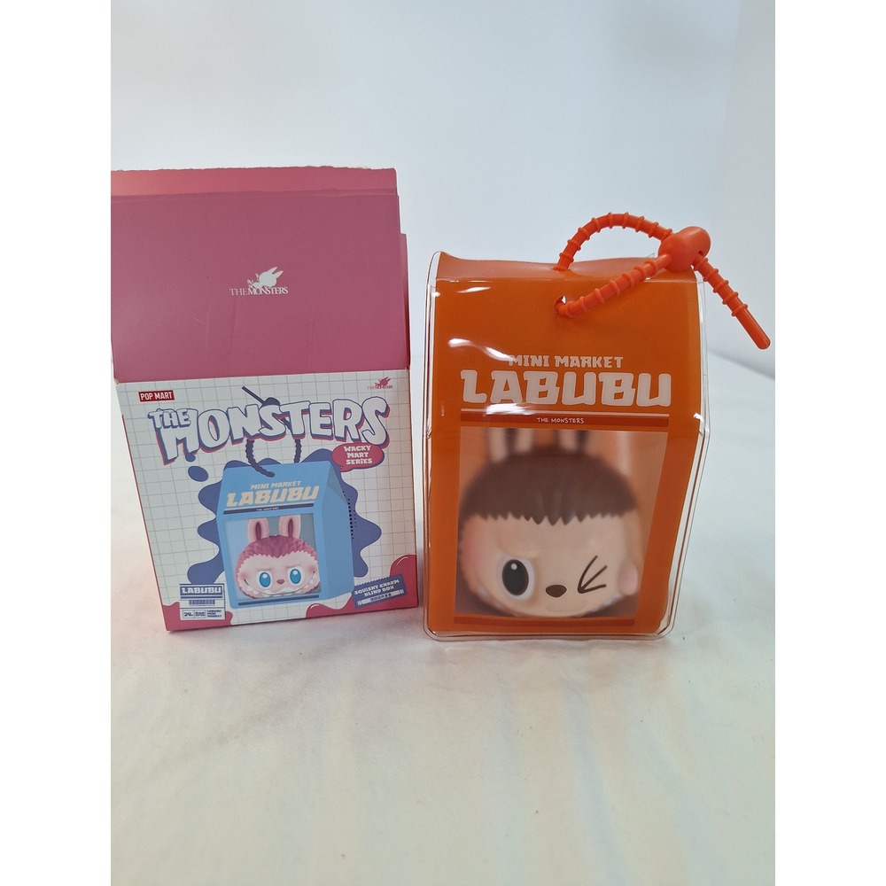 Pop Mart The Monsters Wacky Mart Series Mini Market Labubu Squishy Charm Figure